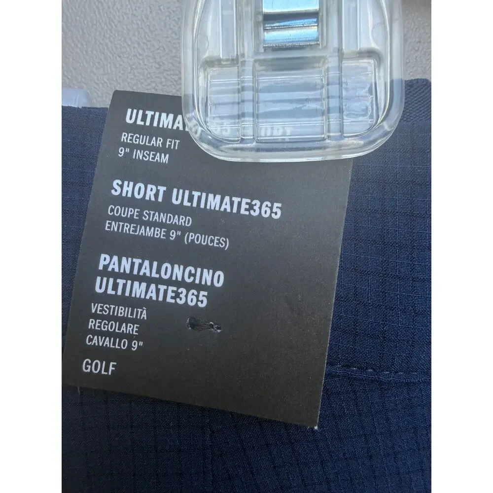 NWT Adidas Ultimate365 9-Inch Meltaway Golf Shorts Navy 36 Regular Performance